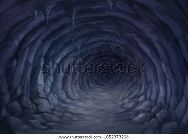 洞穴の中のイラトスは暗い雰囲気を持っている のイラスト素材