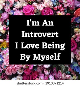 Illustration I'm An Introvert. I Love Being By Myself