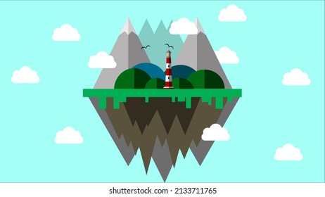 1,046 Cartoon floating land Images, Stock Photos & Vectors | Shutterstock