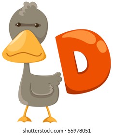 Illustration Isolated Animal Alphabet D Duck Stock Illustration ...