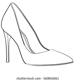 16,934 Heel Outline Images, Stock Photos & Vectors | Shutterstock