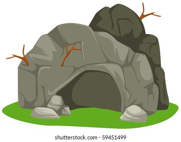 Illustration Isolated Cartoon Cave On White Stock Illustration 59451499 ...