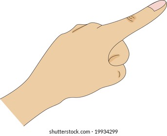 Pinch Fingers Front Hand Holding Something Stock Vector (Royalty Free ...