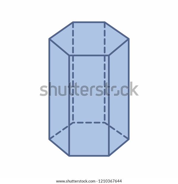 Illustration Isolated Hexagonal Prism On White Stock Illustration ...