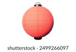 Illustration of a Japanese lantern with paper, lantern for celebration, traditional lamp, with white background