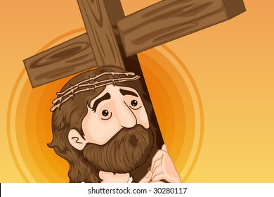 an illustration of jesus christ 库存插图