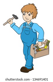 Illustration Jpeg Cartoon Craftsman Stock Illustration 134691401 ...