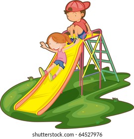 10,893 Cartoon kids on slide Images, Stock Photos & Vectors | Shutterstock