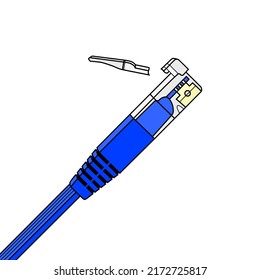 Illustration Lan Cable Broken Tip Stock Illustration 2172725817 ...