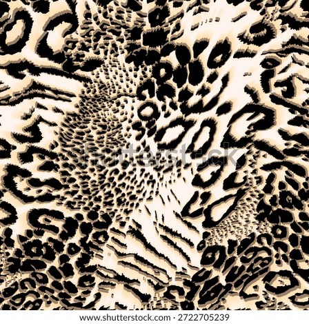 Illustration leopard pattern, textile animal print.