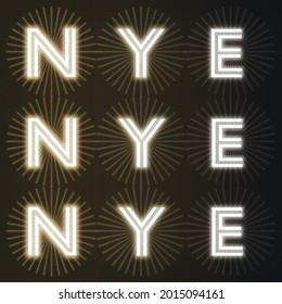 Illustration of letters to welcome celebrating new year's eve and having fun - Powered by Shutterstock