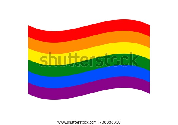 Illustration Lgbt Flag On White Background のイラスト素材