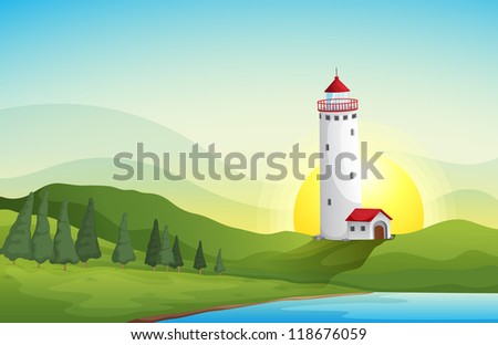 Similar – lighthouse Landscape Water