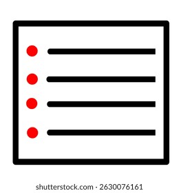 Illustration of list notes, to do lists, plans for journals to fill daily activities or tasks for school, office, business.