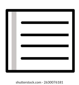 Illustration of list notes, to do lists, plans for journals to fill daily activities or tasks for school, office, business.