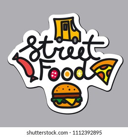 Illustration Of Logo And Icons For Street Food Service