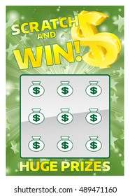 An Illustration Of A Lottery Scratchcard Instant Scratch And Win 