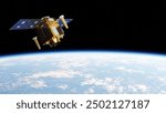 Illustration of a low-orbit Earth observation satellite