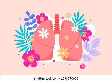 Illustration Of Lung Health Care