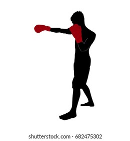  Illustration Man Boxing Silhouette