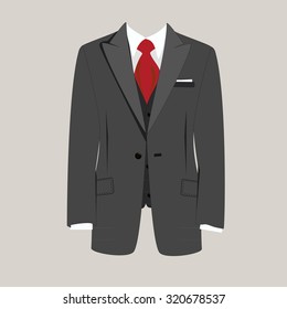 Illustration Man Suit Tie Business Suit Stock Vector (Royalty Free ...