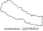 The illustration map of nepal