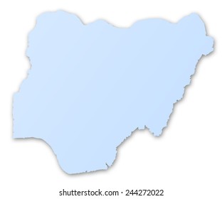 Illustration Map Nigeria Stock Illustration 244272022 | Shutterstock