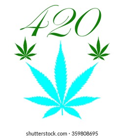 Illustration Marijuana Leaf Number 420 That Stock Illustration ...