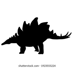 Illustration Material Of Cute Stegosaurus Silhouette