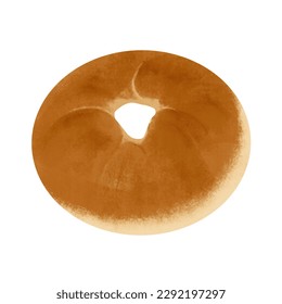 Illustration material and icon of freshly baked bagel. - Powered by Shutterstock