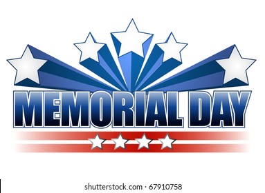 Illustration Memorial Day American Flag Colors Stock Illustration 67910758