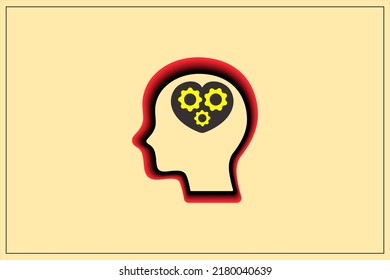 Illustration Of Mental Management Icon On Isolated Background. Can Used For Medical Journal, Education, Awareness, Blog, Articles, Header, Poster, Banner.