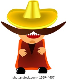 Illustration Mexican Sombrero Big Mustache Raster Stock Illustration ...