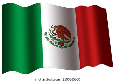 Illustration Mexio Country Flag Waving Stock Illustration 2100365680 ...