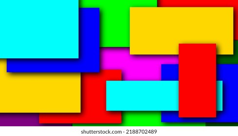 Illustration Of Modern Abstract Cubic Design Multi Colored Squares,background For Social Networks.