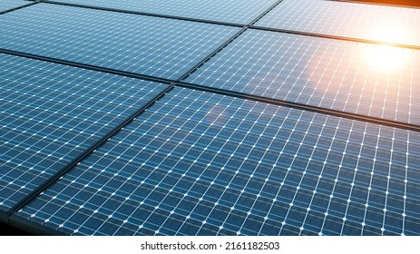 illustration of a modern perovskite high performance solar cell module for high efficient photon recycling - 3d rendering