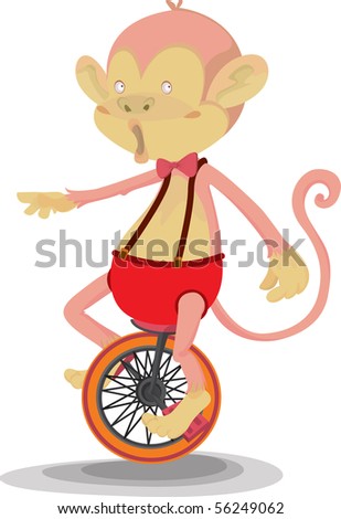 Illustration of A Monkey on white background