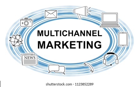 Illustration Of A Multichannel Marketing Concept