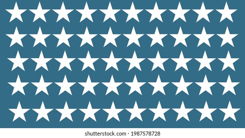 Illustration of multiple rows of white stars on blue background. american flag pattern and patriotism concept digitally generated image.