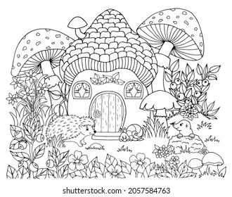 house coloring pages for adults