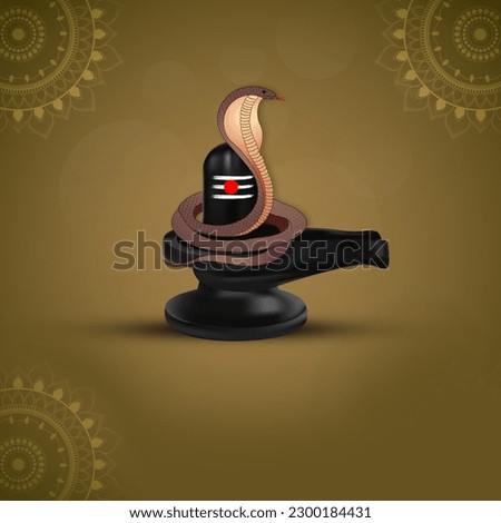 Illustration of Nag Panchami with lord shiva for card, poster, banner, greeting background, template 03 Stock foto © 