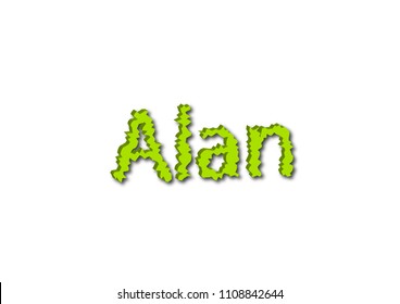 Illustration Name Alan Isolated White Background Stock Illustration ...