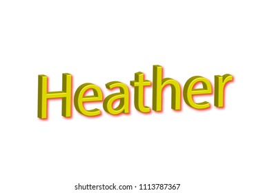 Illustration Name Heather Isolated White Background Stock Illustration ...