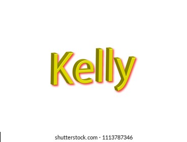 Illustration Name Kelly Isolated White Background Stock Illustration ...