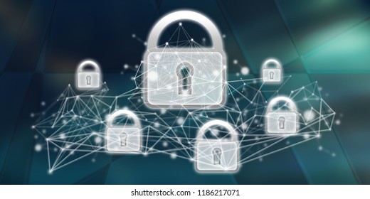 Illustration of a network security concept
