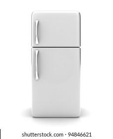 Illustration of a new fridge on a white background