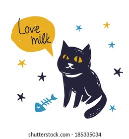 my cat loves milk