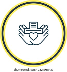 Illustration Of Nonprofit Organization Icon Line. Beautiful Justice Element Also Can Be Used As Charity Icon Element.