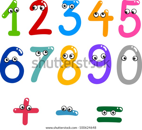 Illustration Numbers Zero Nine Math Symbols Stock Illustration 100624648