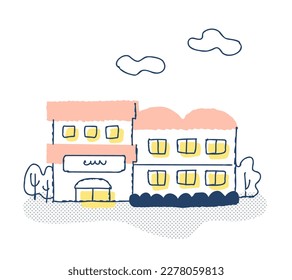 Illustration of a nursing home - Powered by Shutterstock